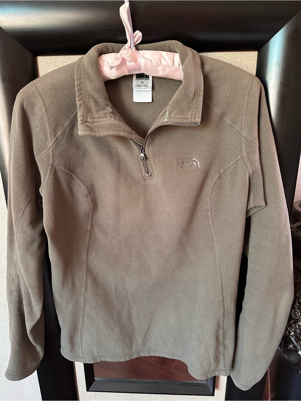 The North Face Olive Quarter-Zip Fleece Pullover